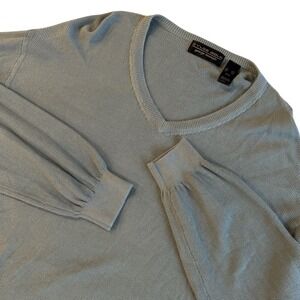 Zylos Gold George Machado VTG Sweater Mens XXL Green Gray Silk Knit Old Luxury